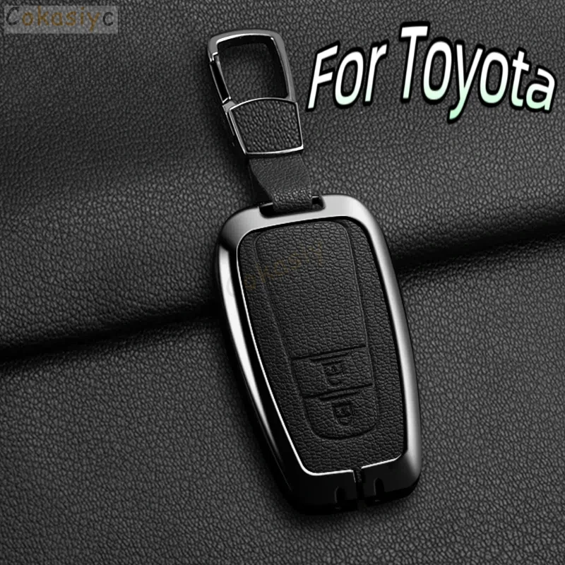 Pokrowiec na kluczyk samochodowy ze stopu cynku do Toyota CHR Prado 2017 2018 Prius Camry Corolla RAV4 2020 2022 2023 2024 Akcesoria samochodowe — zdjęcie 3