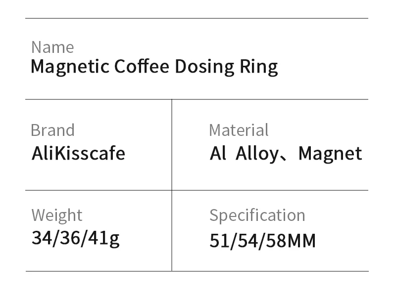 AliKisscafe Kaffee Dosierung Ring Trichter 51MM 54MM 58MM Magnetische Für Delonghi Breville Siebträger Espresso Zubehör barista Werkzeuge – Detail 9