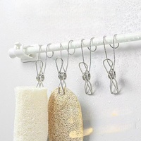 Multi functional long hook clip, document storage clip, long tail stainless steel clip, clothes drying clip