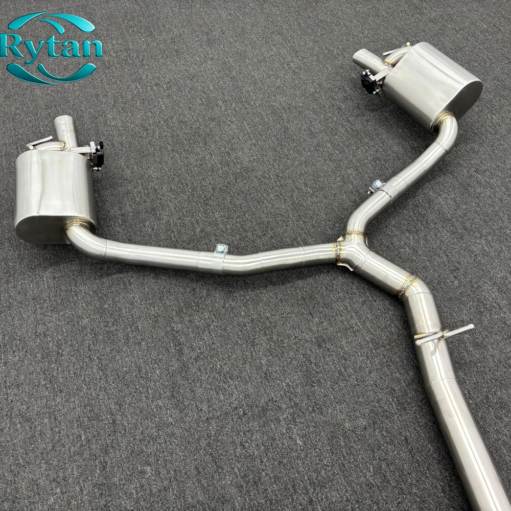 Rytan Exhaust Pipe Valved Stainless Steel Valvetronic Exhaust System Catback for 2015-2017 W213 E320 E400 E43
