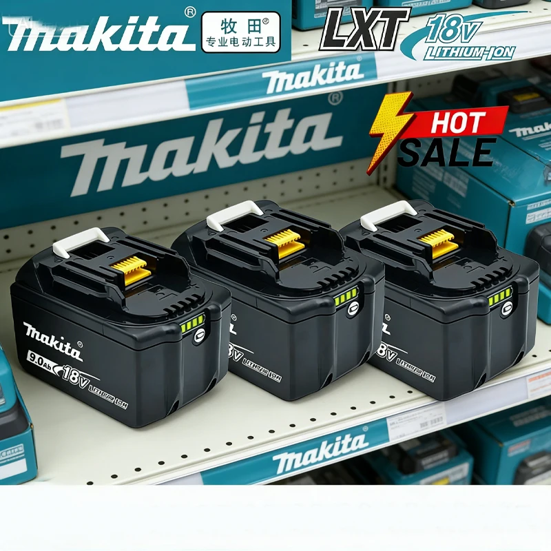Original Makita 6Ah*9Ah Wiederaufladbare Batterie für Makita 18V Elektrowerkzeuge mit Li-Ion LED Lxt Bl1860 Bl1850 Ersatz