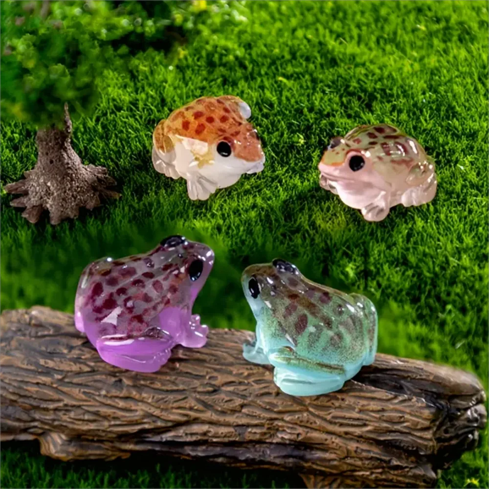 Leuchtende Froschstatuen, bunte Auto- und Gartendekorationen aus Kunstharz, perfekt für Mooslandschaften und Autozubehör, Partygeschenke – Detail 7
