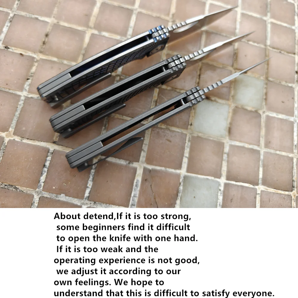 JUFULE New OZ Rosie Titanium Handle Real 60+ HRC 154CM Steel Ceramic Bearings Pocket EDC Tool Camping Hunt Outdoor Folding Knife