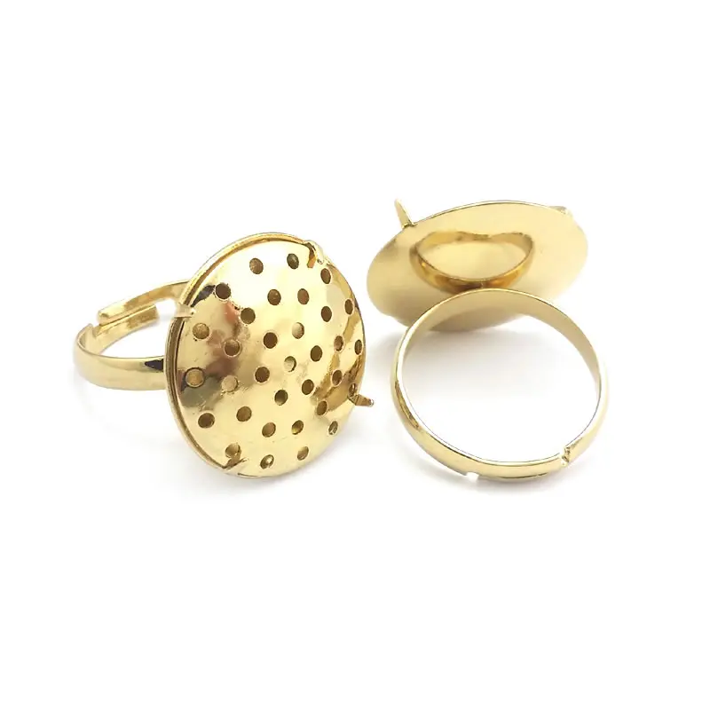 18K Gold Color or Rhodium Color Brass Rings Trays Ring Base Ring Setting Jewelry Making High Quality Diy Findings Accessories image 4