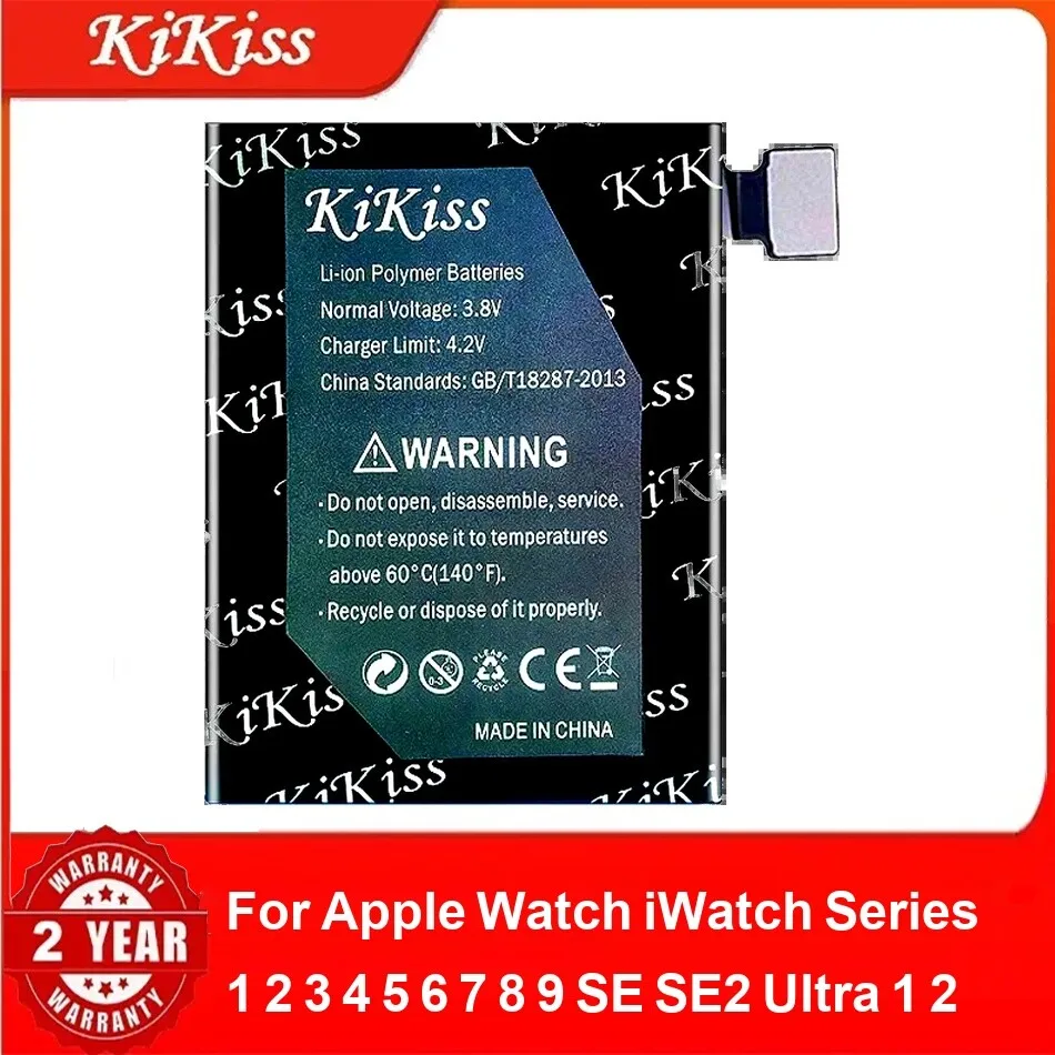 Battery For Apple Watch Iwatch Series 1 2 3 4 5 6 7 8 9 SE SE2 Ultra S1 S2 S3 S4 S5 S6 S7 S8 S9 38/40/42/44/45/49Mm GPS LTE