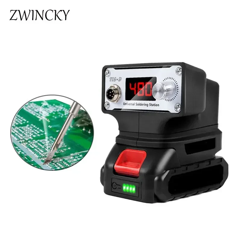 Soldering Iron Station for Makita/Dewalt/Milwaukee/Bosch 18V 20V Lithium Battery Wireless Outdoor Portable T12 Welding Station