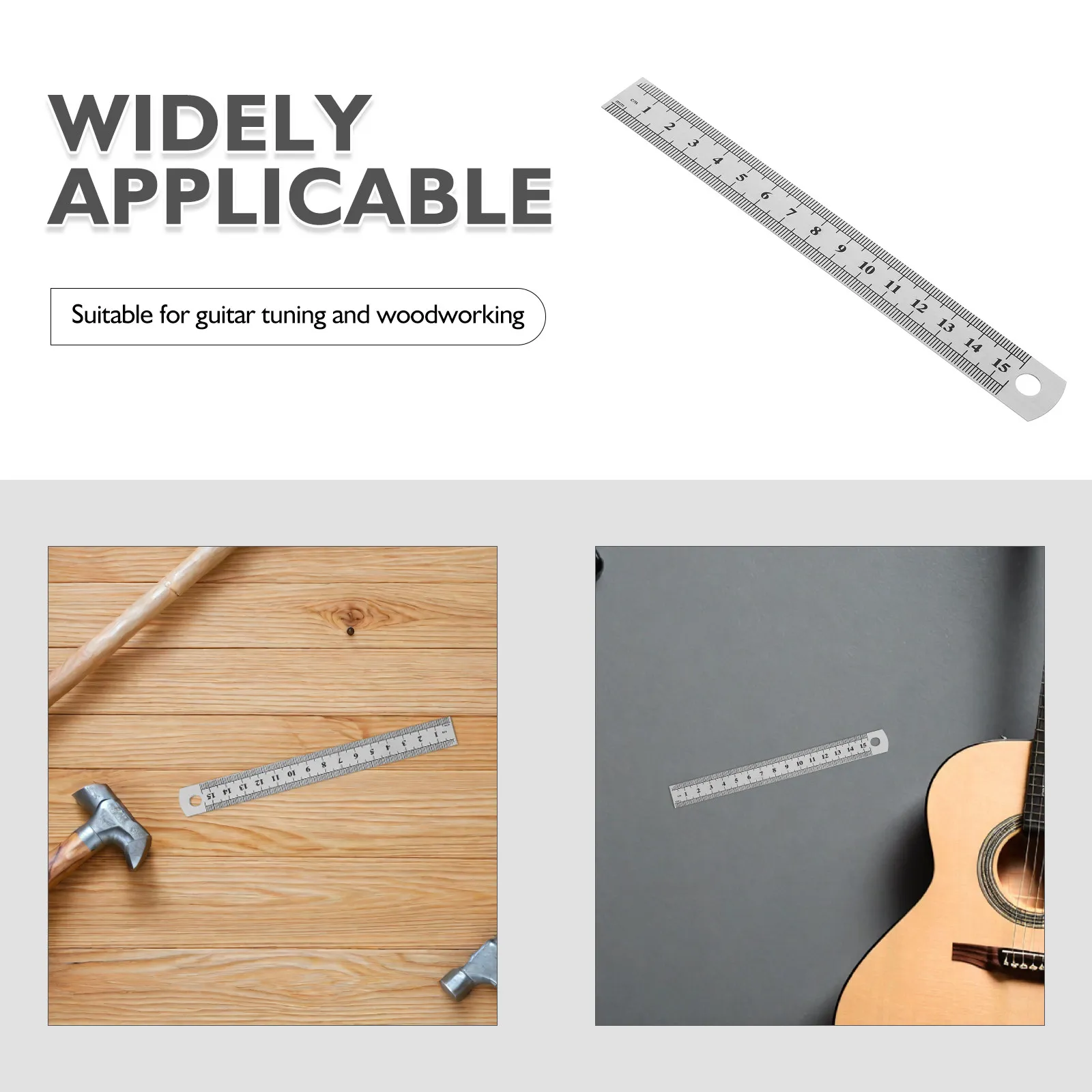 30Pcs 6 Inch Stainless Steel Ruler Precision Steel Straightedge Dual Scale Pocket Ruler for Guitar Repair Carpentry Drawing