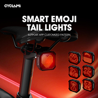 CYCLAMI WT28 Intelligent Expression Taillight Customizable DIY Graphics Smart Braking Sensor Safety Night Bike Warn Rear Light