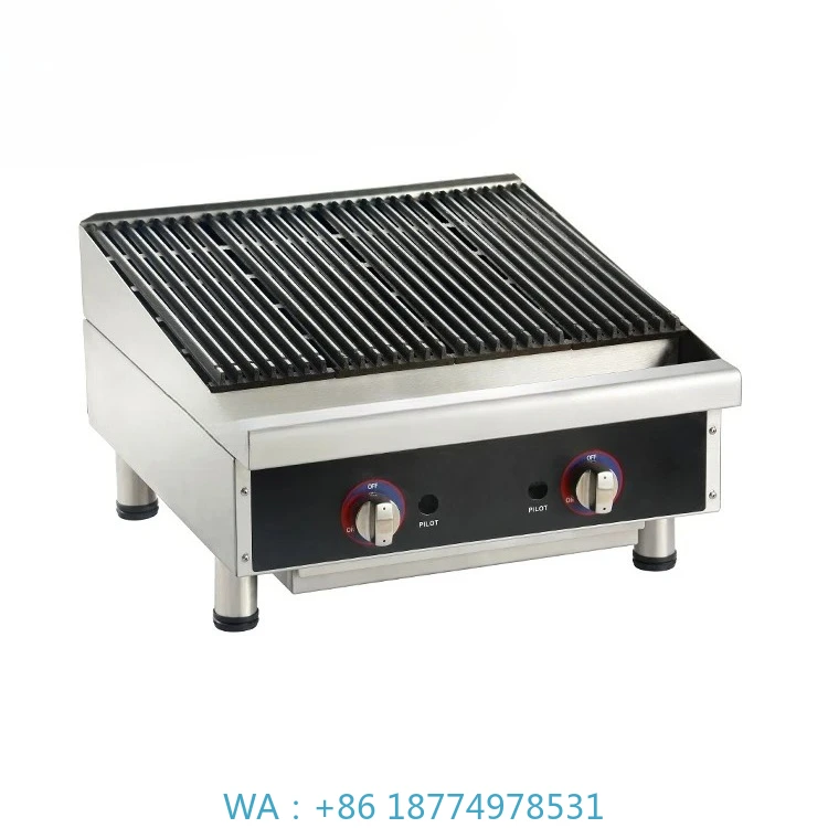 Broiler Commercial Gas Rava Rock Grill,bbq Oven Grill  or Natural Gas  Table Top Gas