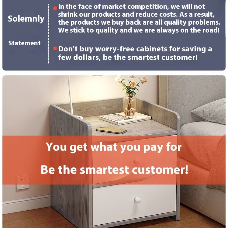 طاولة سرير خشبية حديثة وبسيطة للمساحات الصغيرة للتخزين المنزلي في غرف النوم للإيجار لاستخدام غرفة المعيشة