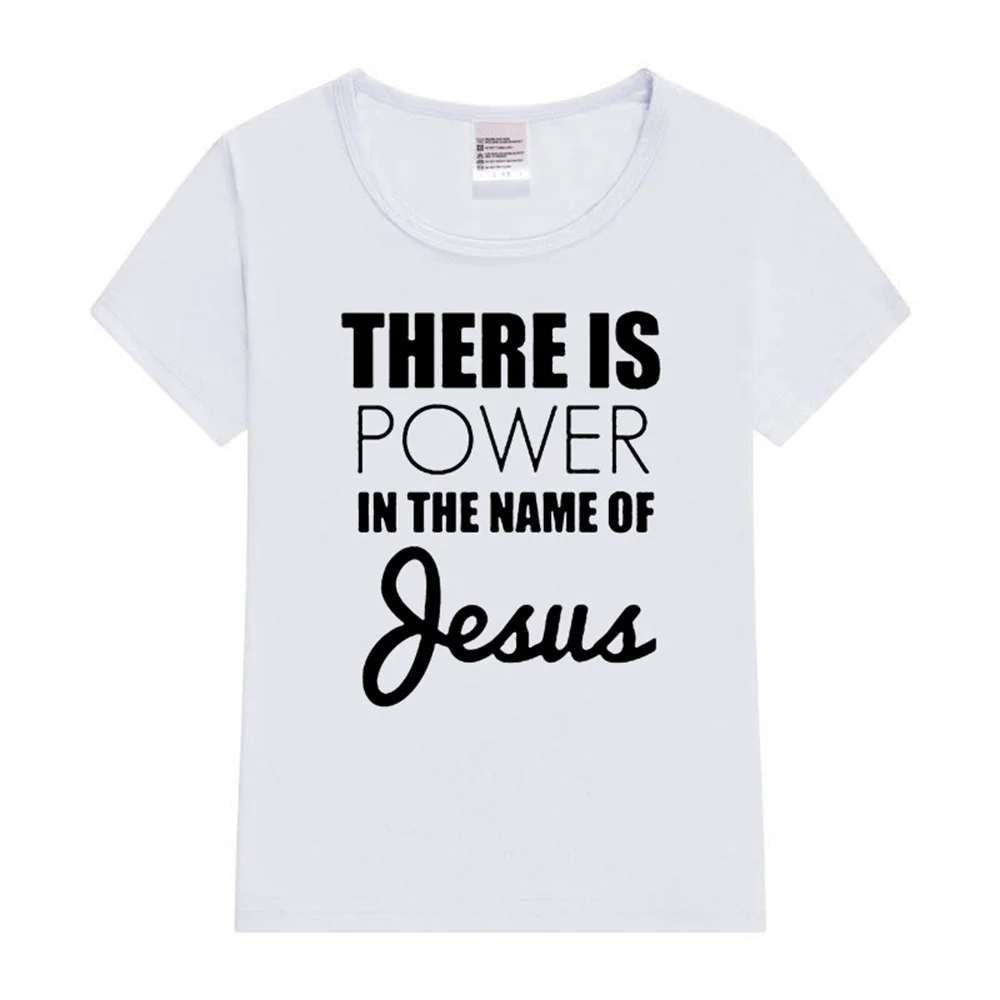 There Is Power In The Name of Jesus Kids Girls Boys Short Sleeve T-shirt Shirt Children Summer Clothing Tops Clothes Casual Tees