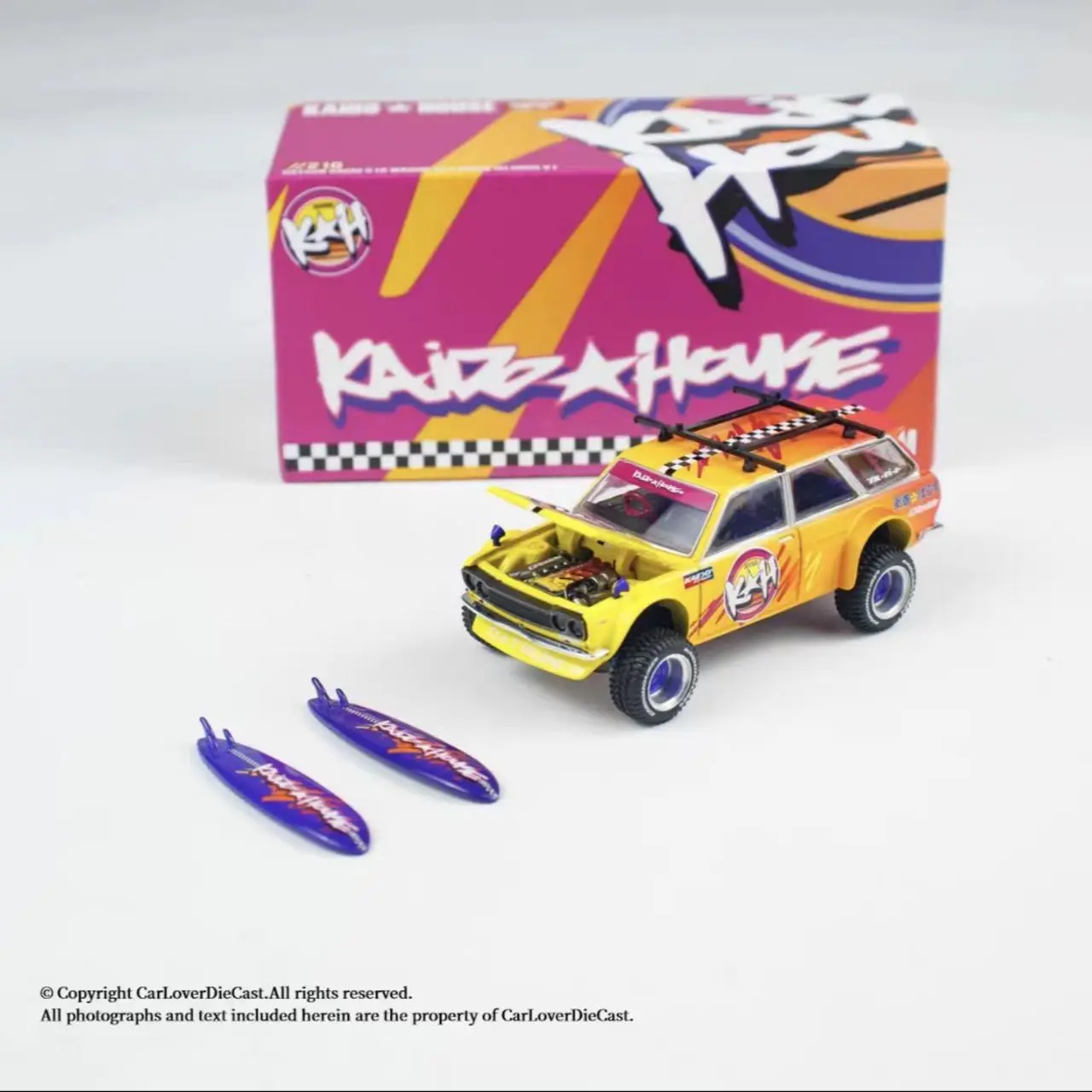 Kaido House + MINIGT1:64 Datsun 510 Wagon Simulation Alloy Car Model