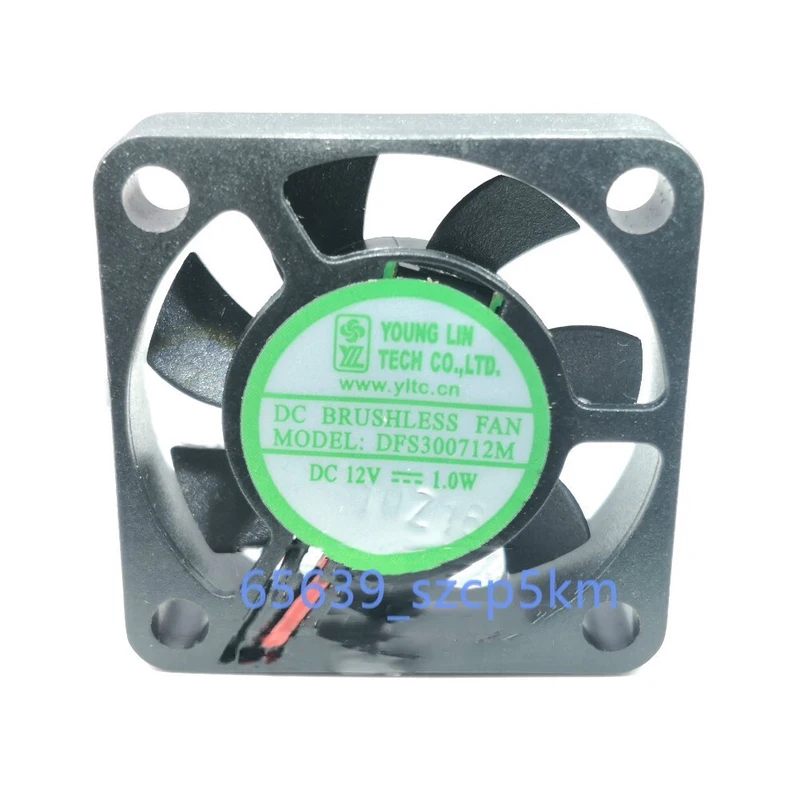 PP+ FOR YONG LIN DFS300712M 12V 1W 3007 3CM 30*30*7mm 2-pin Silent Cooling Fan