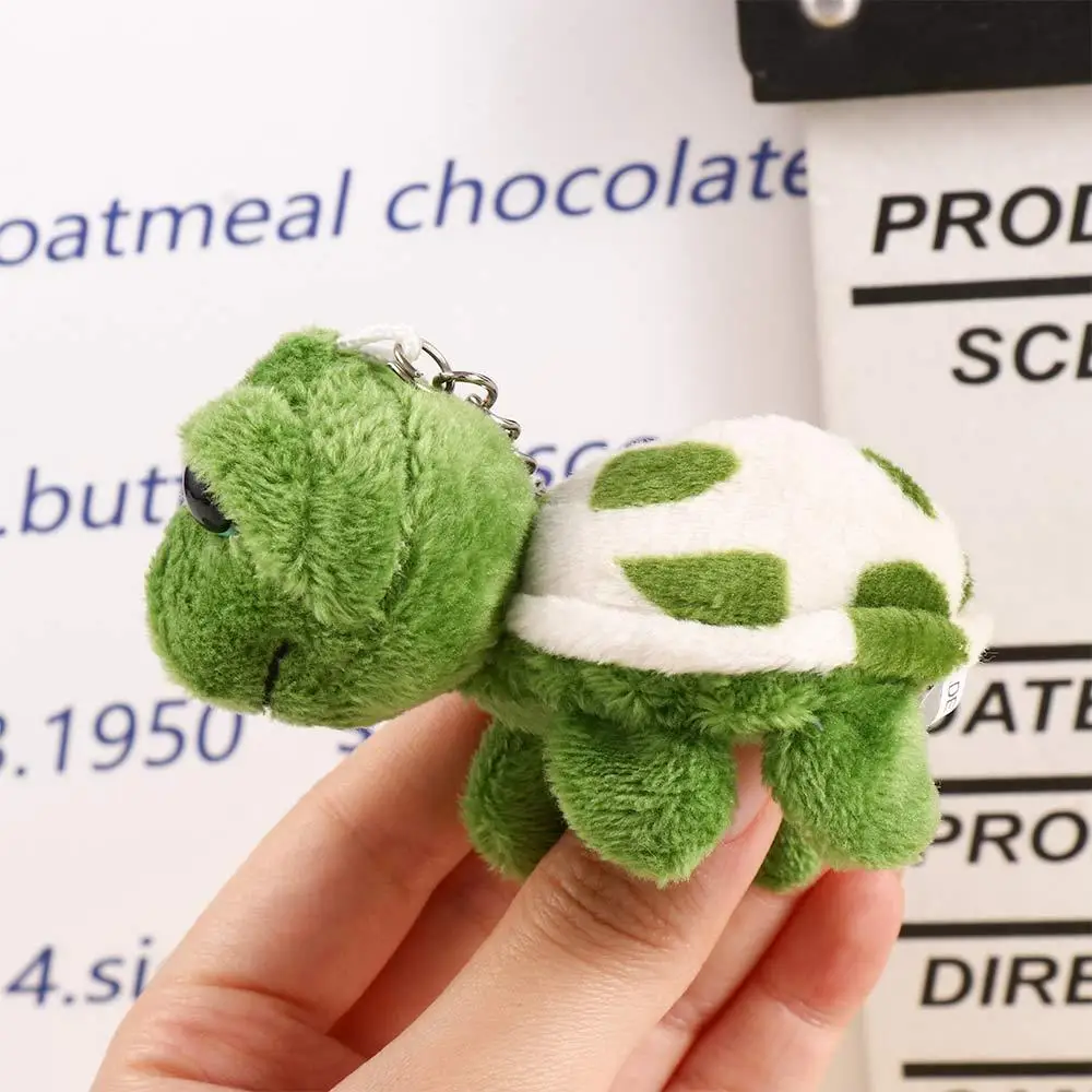 Tortoise Keychain Cute Animal Cartoon Key Pendant Decorative Soft Stuffed Plush Toy Keyring Sea Turtle Car Bag Pendant