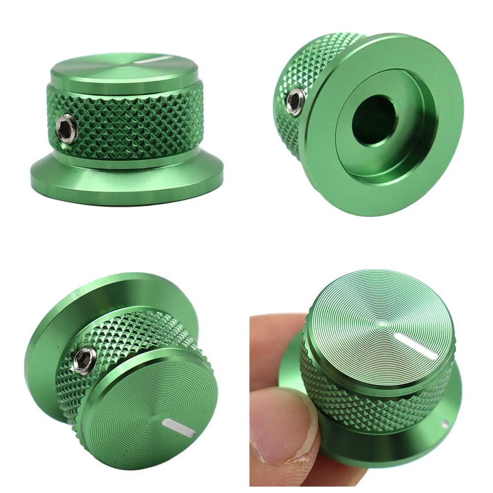 3 Stück/4 Stück Gitarrenknöpfe, Aluminium-Potentiometerknöpfe, Top-Hut-Knöpfe, Steuerknopf für Gitarre/Bass/AMPS/Vorverstärker mit Anzeige – Detail 21
