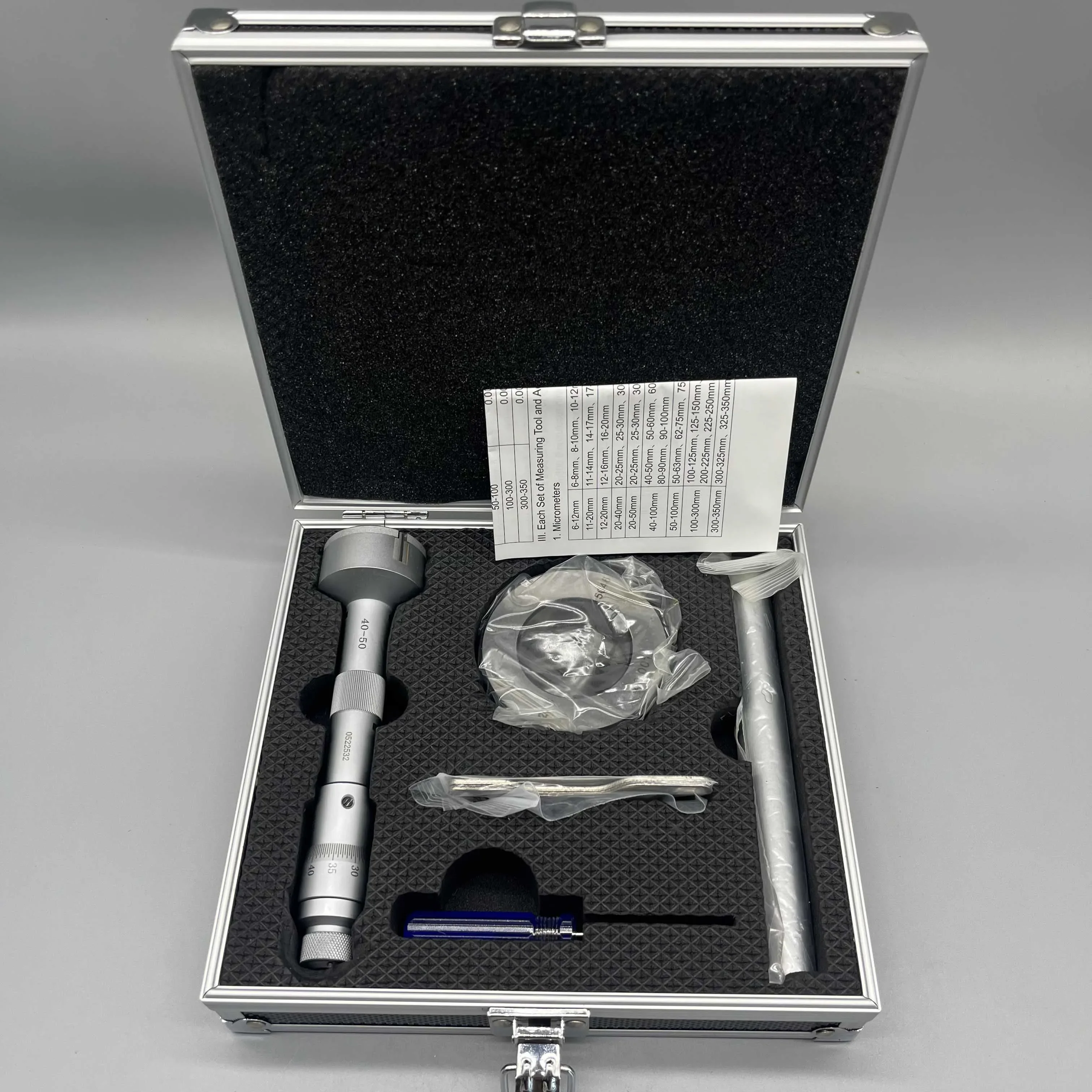 yyhcHigh Accuracy Mitutoyo Style 40-50mm Three Points Internal Micrometer Inner Micrometer