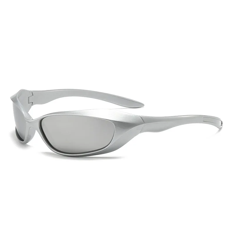New Arrival Popular Women's Sunglasses Punk Sunglasses Unique Oval Sun Glasses Men Goggle Shades Mirror Colorful Y2K Eyewear