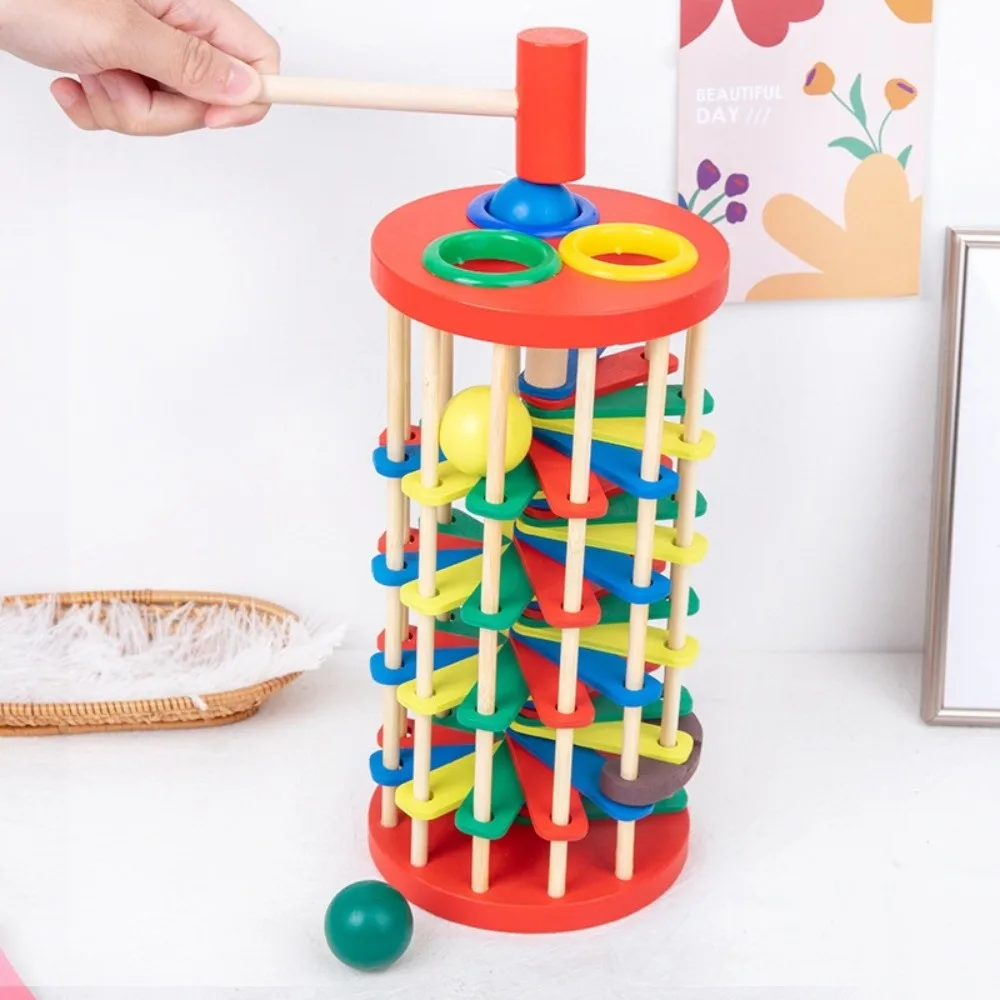 interactive-colorful-knock-ball-toy-intelligence-development-hammer-action-wooden-ladder-toy-wooden-ball-drop-game-kids
