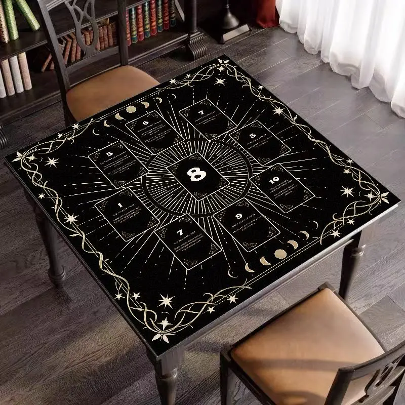 VIKAMA Tree of Life Altar Cloth Cosmic Zodiac Signs Tarot Tablecloth for Wicca Ritual