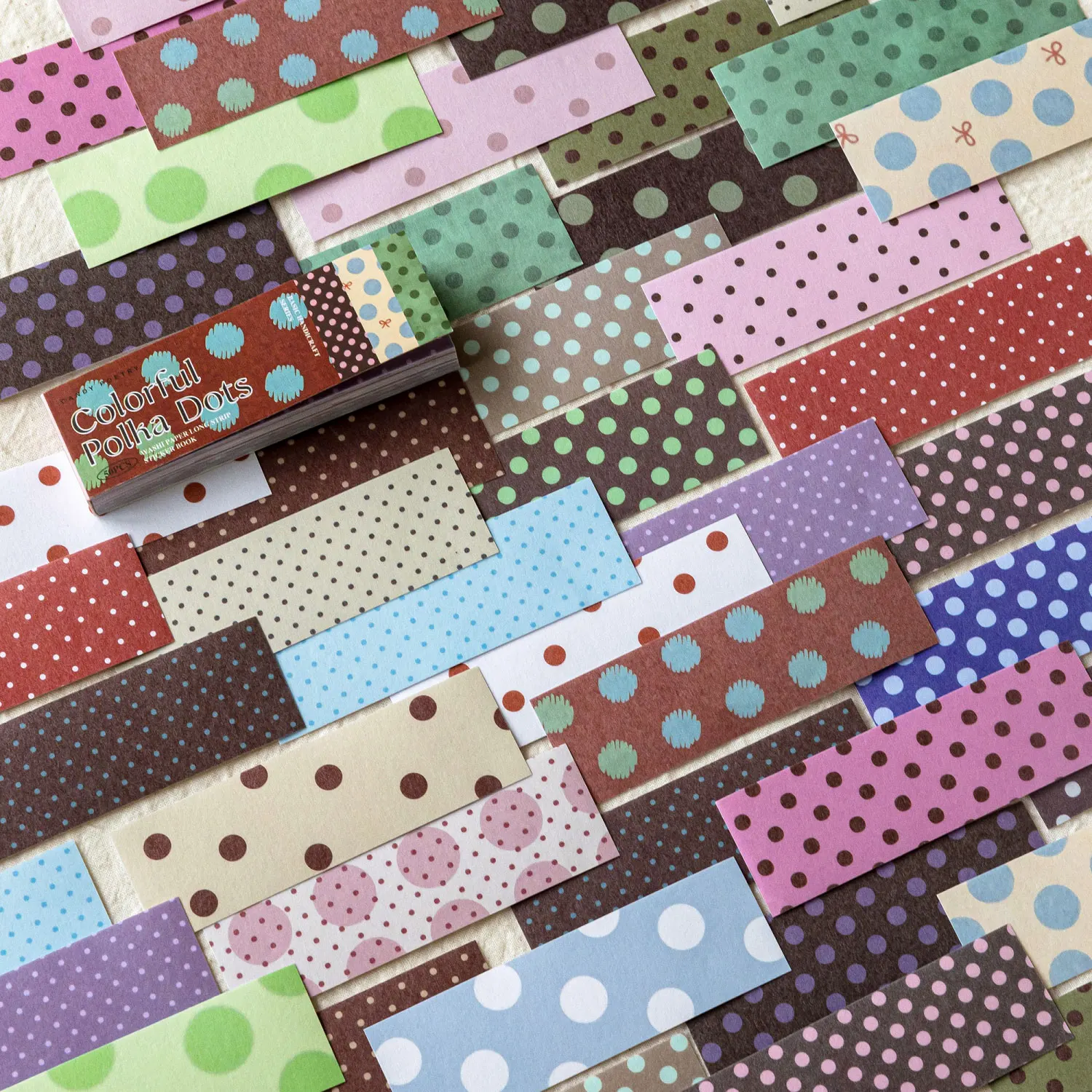 50sheets Vintage Washi Paper Sticker book Basic color grid pattern Scrapbooking Junk Journal Deco Stickers