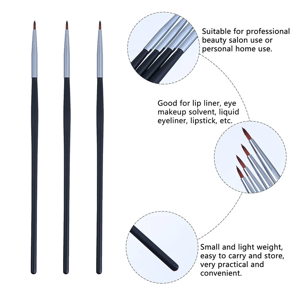 

5Pcs Eyeliner Brush Small Head Lightweight Portable Makeup Applicator Professional Lipstick Lip Mask Tool