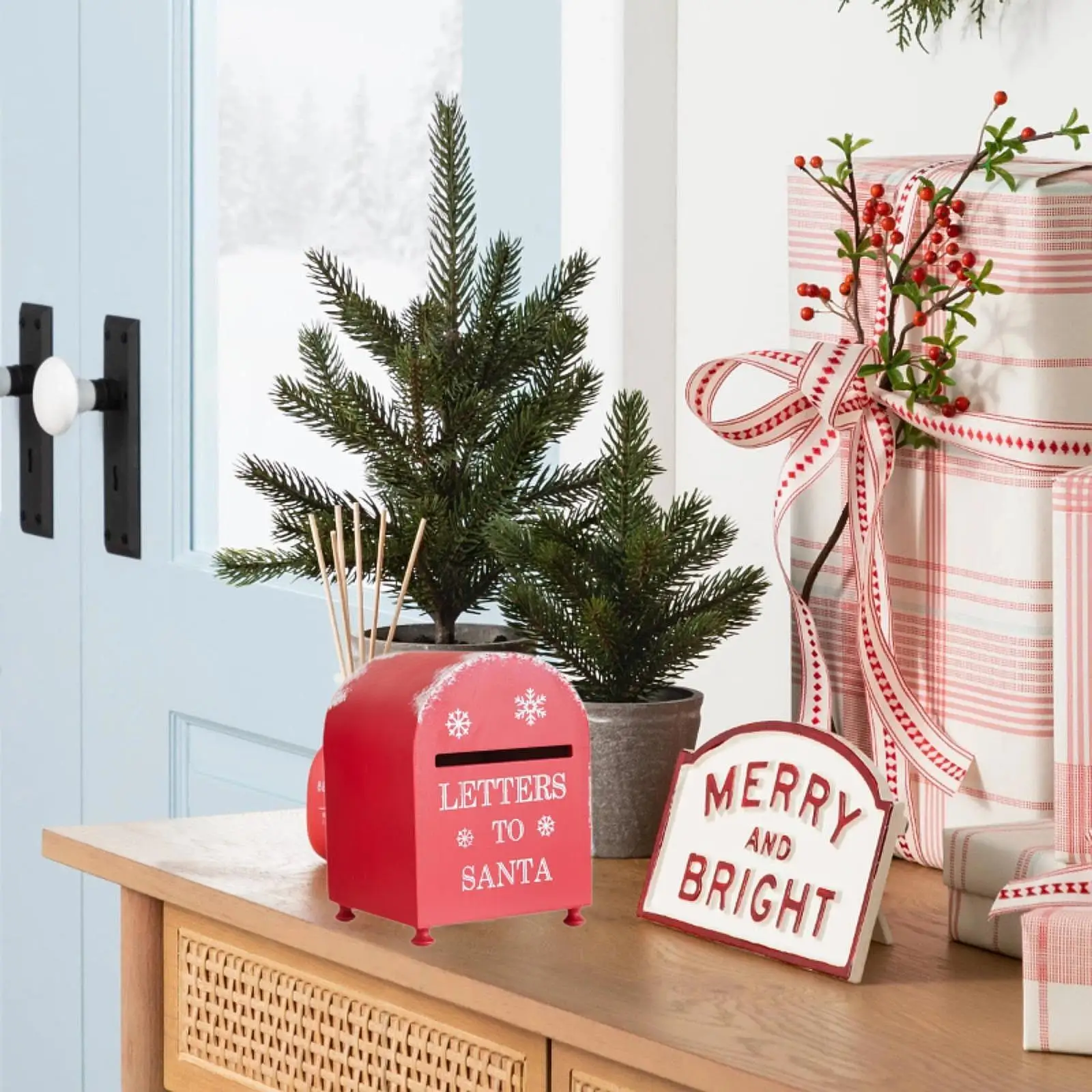 Christmas Decorations Santa Mailbox Christmas Letter Box Retro Style Express