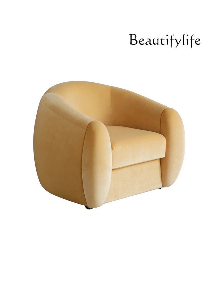 

Минималистичный Одноместный тканевый диван для маленькой квартиры, гостиной, простой современный вариант, роскошная маленькая спальня для квартиры