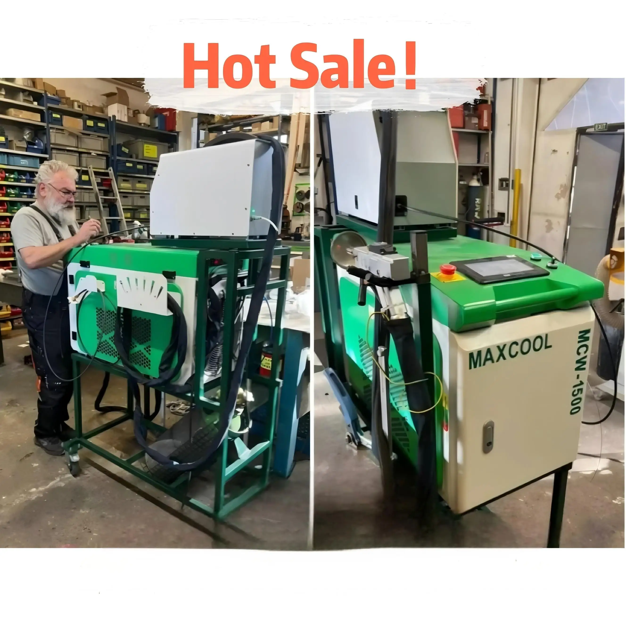 MAXCOOL 2025 1kw 1.5kw 2kw 3kw يده آلة لحام ألياف الليزر آلة التنظيف بالليزر 3 في 1 للمعادن