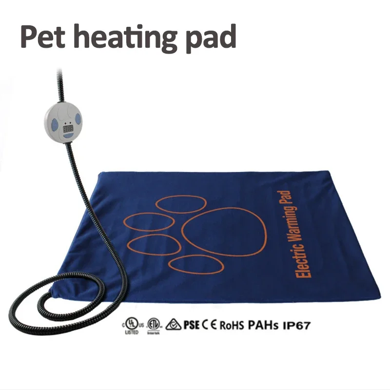 

45×60cm Pet Electric Heating Pad Blanket Dog Cat Winter Warmer Pad Waterproof Adjustable Temperature Dog Mats US/UK/EU/JP Plug