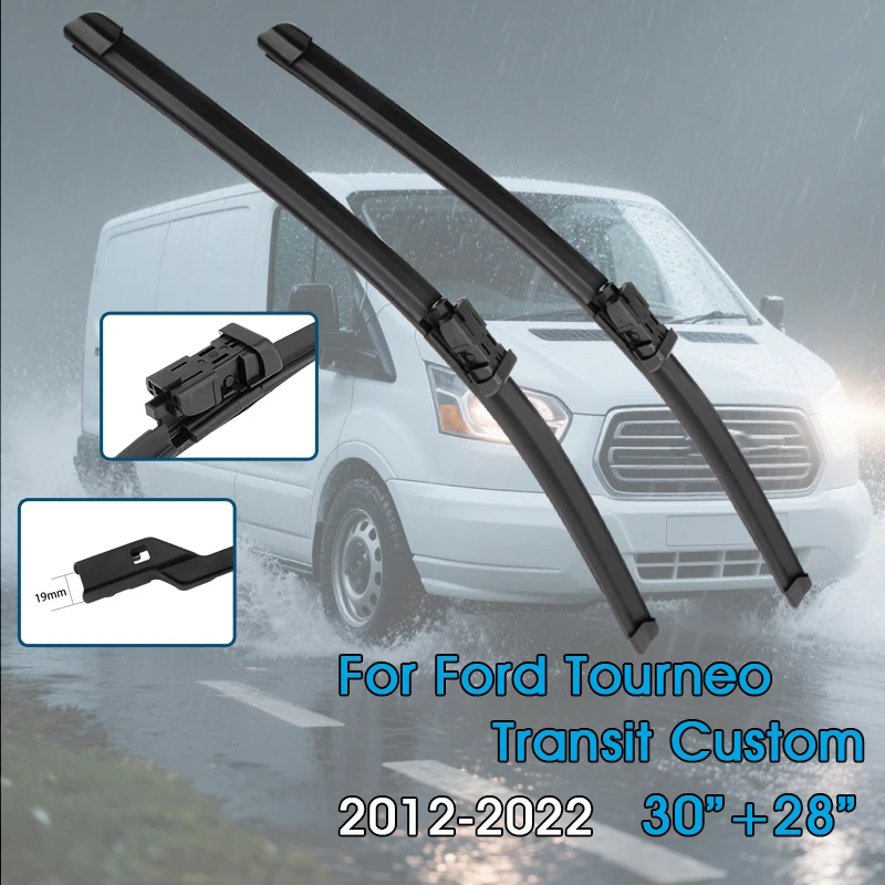 Auto Wischer Klingen 30 "+ 28" Für Ford Tourneo Transit Custom 2012-2022 Windschutzscheibe Windschutzscheibe Front fenster Klingen Auto Zubehör