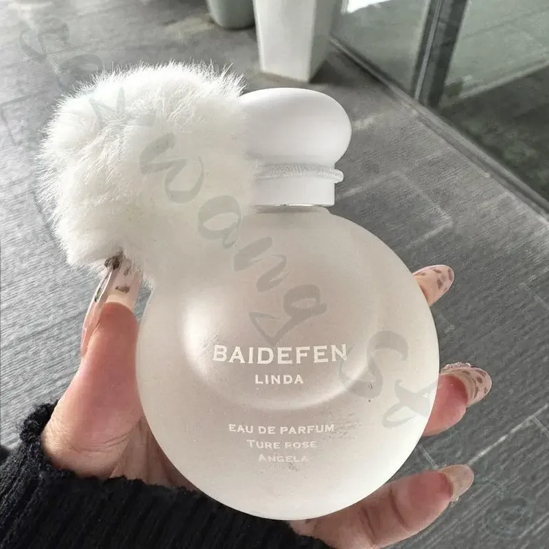 Perfume de mujer con bola de peluche de loto de nieve, eau de toilette afrutada elegante y fresca, fragancia duradera de 100ml