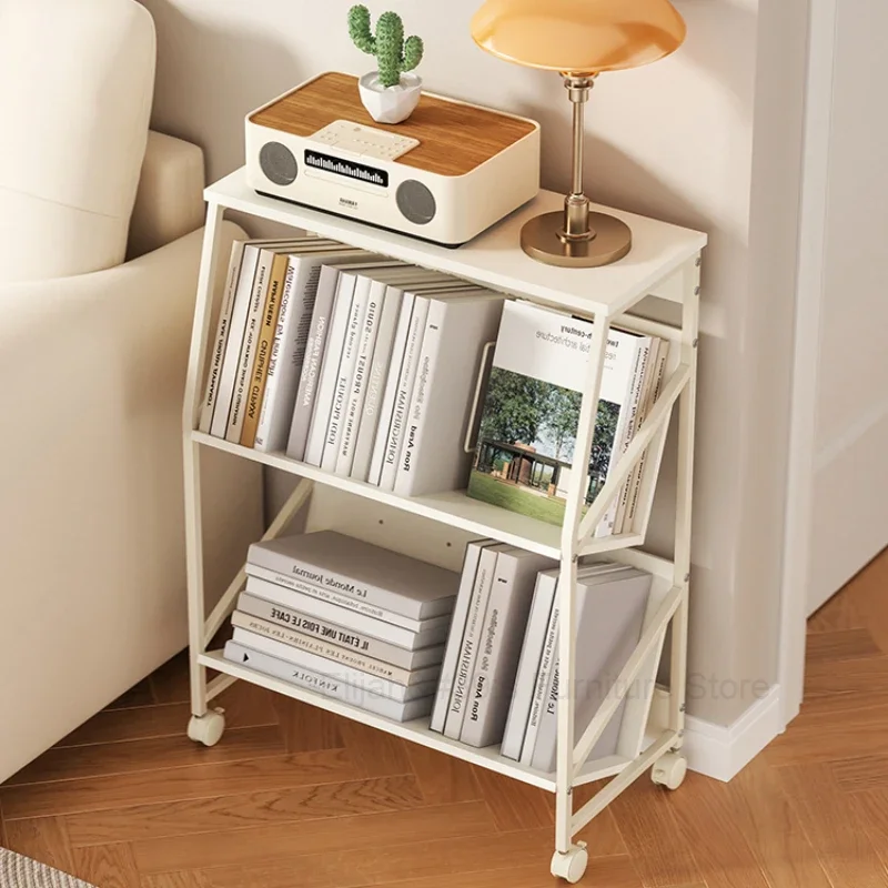 Shelves Student Bookcase Floor Children's Simple Sofa Side Cabinet Small Bedside Table Moving Estanteria Home Furniture WKBS