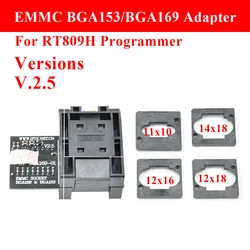 RT-BGA169-01 BGA169 / BGA153 EMMC Adapter V2.5 With 3pcs BGA Bounding Box For RT809H Programmer Best Quality