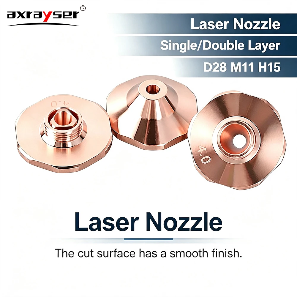 HSG Laser Nozzles D28 M11 H15 Hexagonal High Speed Copper Nozzle D1.2E S3.0C Single/Double Layer for HSG WSX Laser Cutting Head