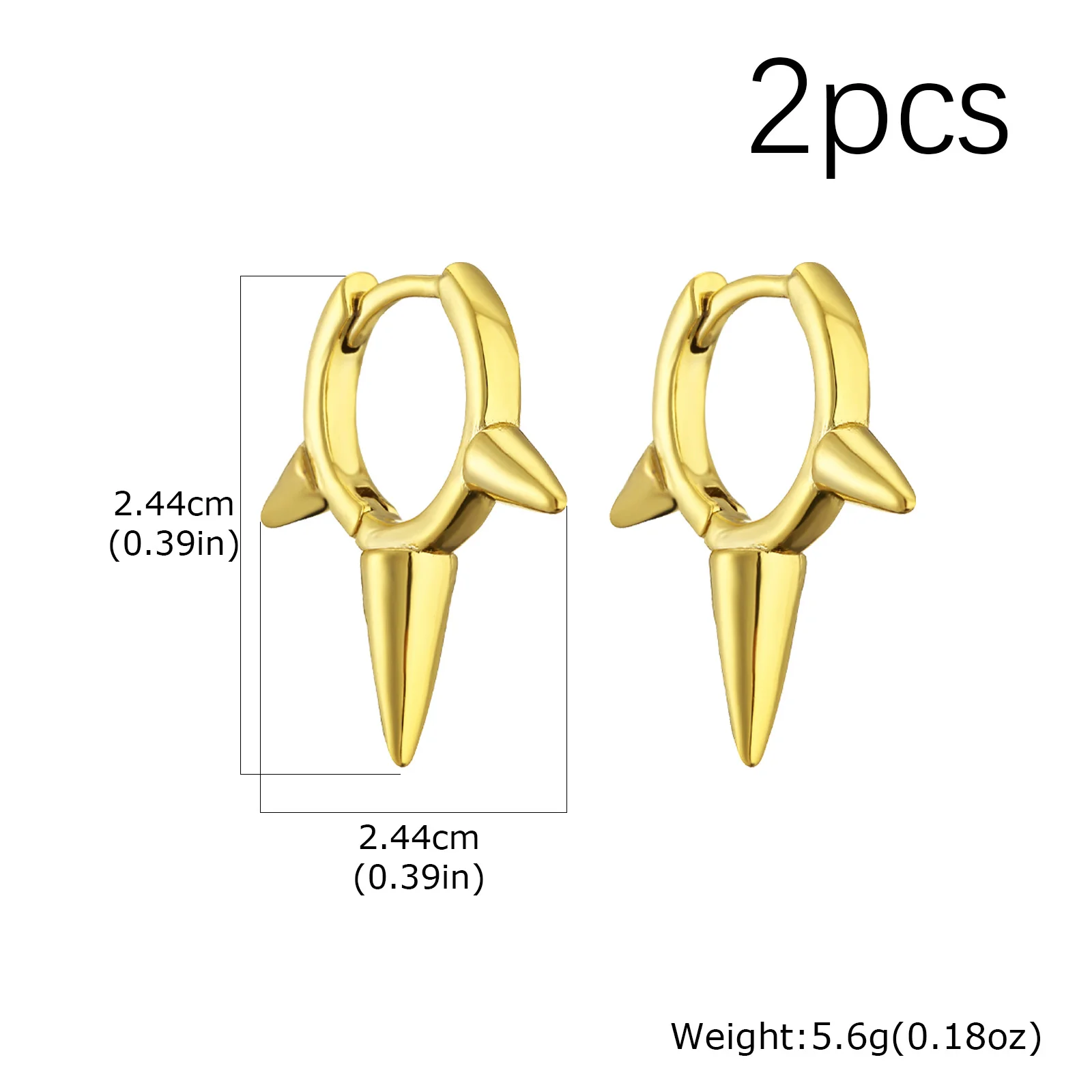 Kreative Gothic Punk Nieten Herz Creolen, Edelstahl Geometrische Piercing Ohrringe, Einzigartiger cooler Schmuck für Party
