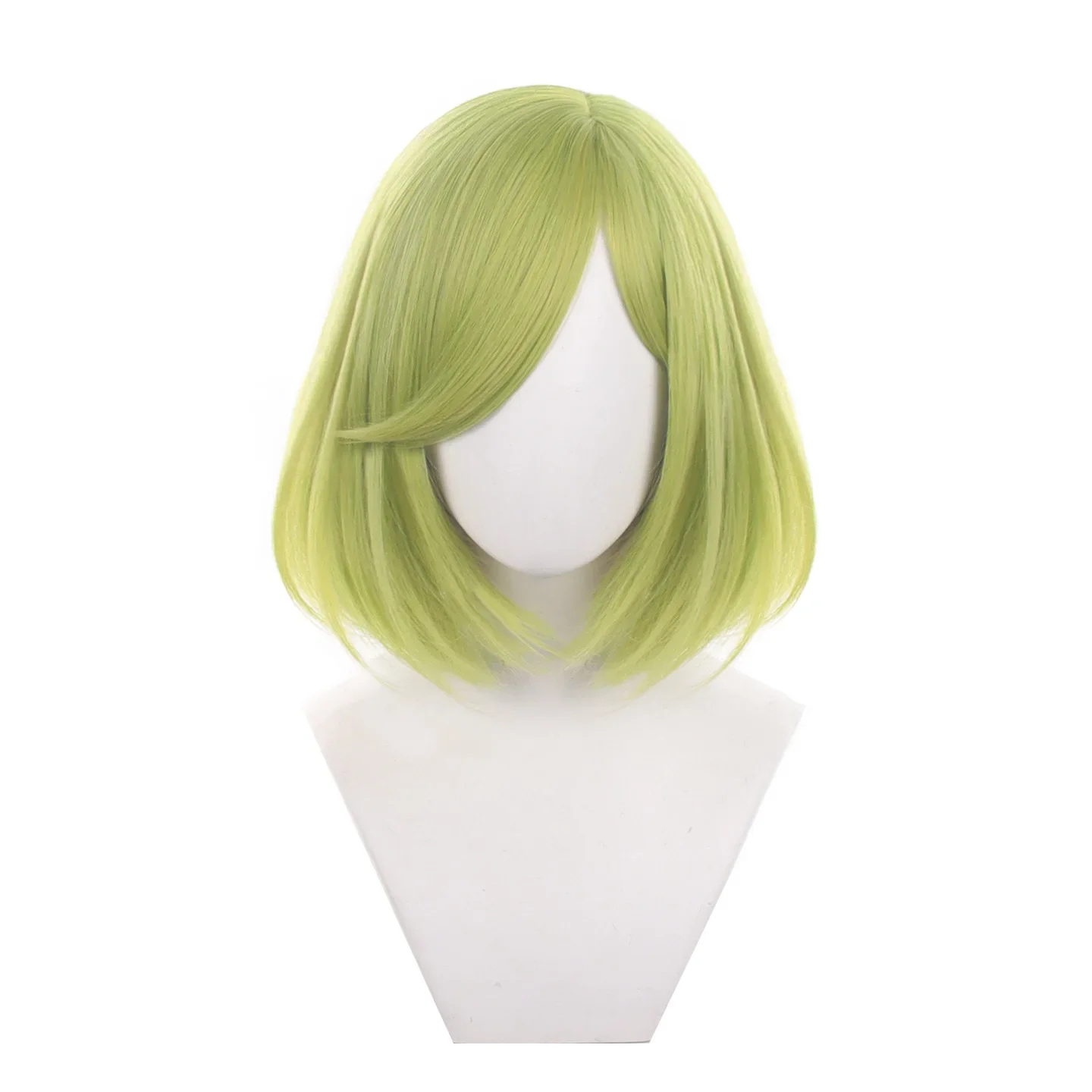 Anime Green Damen Kurzhaarperücke aus hitzebeständiger Faser, Halloween Cos Hexenhut Atelier Coco Cosplay Perücke – Detail 1