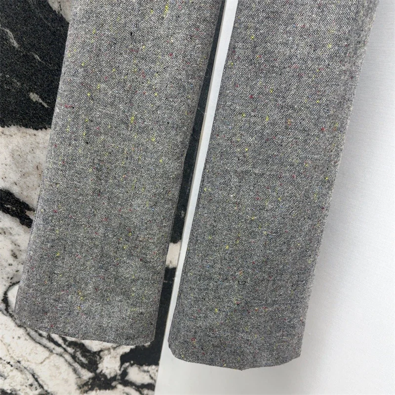 السراويل النسائية 2026 ربيع جديد عالية الخصر سليم صالح مستقيم الساق السراويل الصوف مزيج المرأة دعوى السراويل y2k متوهج السراويل السراويل #6