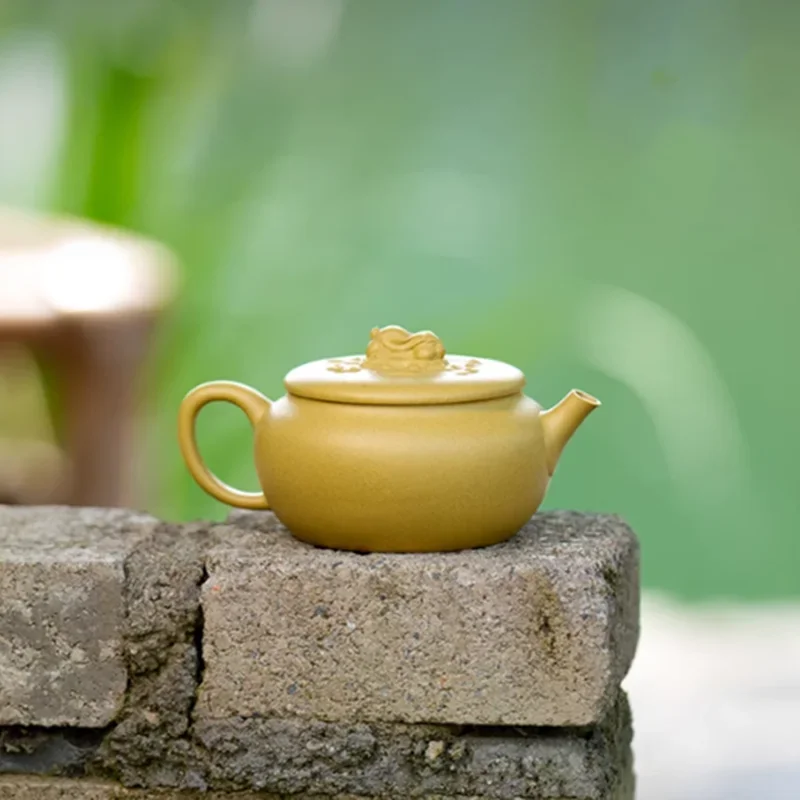 160ml Yixing Purple Clay Teapot Beauty Tea Infuser Large Caliber Tea Pot Handmade Cute Rabbit Kettle Chinese Zisha Tea Set