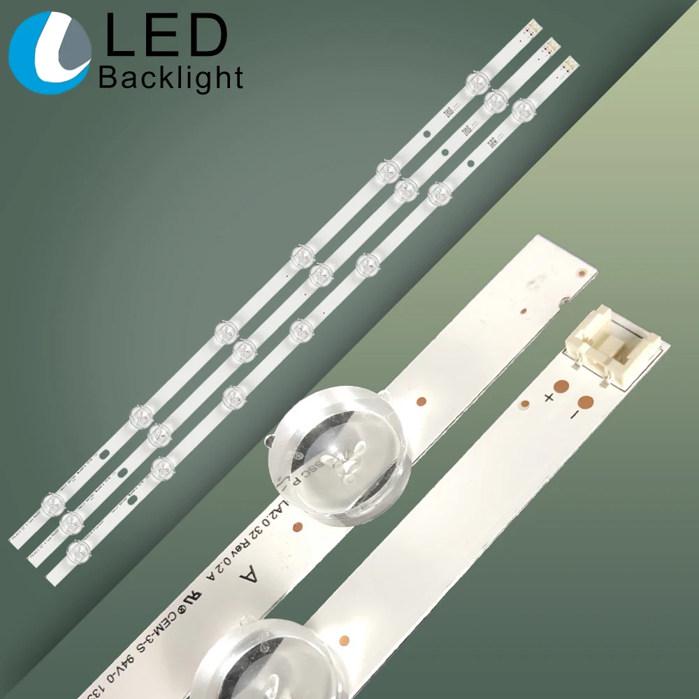 3Pcs/set 32inch 590mm LED Backlight Strip for LIG 32Pola 3V 1W 32LB536B 32LN541B 32LN5707 32LN530B-UA BUSMLWM 32LN530B-UA BUSFLW