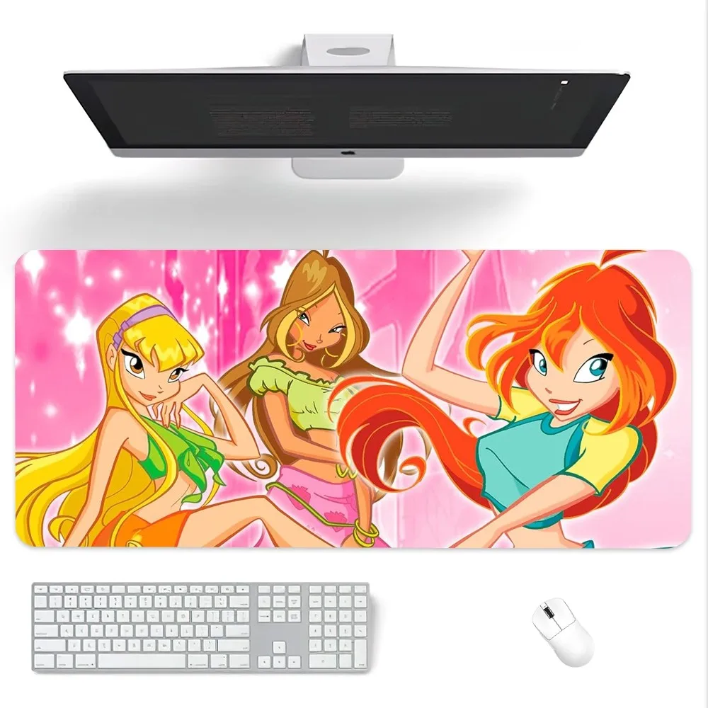 Cartoon W-Winx Beauty Club Mouse Pad Computer Laptop Gaming Office Wrist Guard Non Slip Keyboard Pad