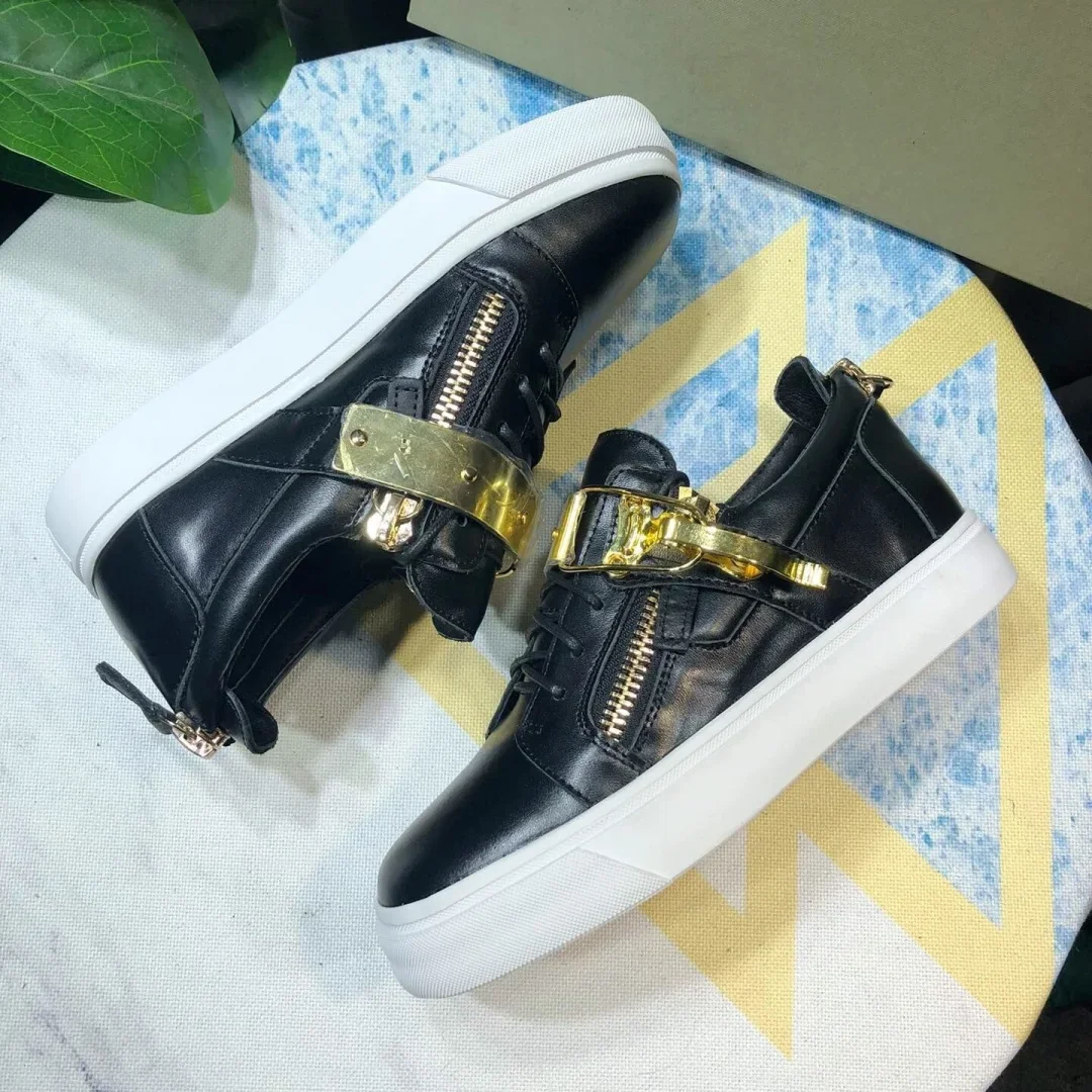 موضة جديدة أحذية رياضية كاجوال للرجال العلامة التجارية مصمم النساء أحذية التنس الفاخرة الجلد الحقيقي GZ المتسكعون أحذية رياضية 35-48 G0977 #5