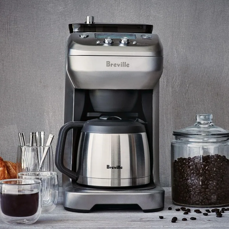 Breville-آلة صنع القهوة بالتحكم ، الفولاذ المقاوم للصدأ ، الفضة ، المصقول ، 60 أونصة ، BDC650BSS