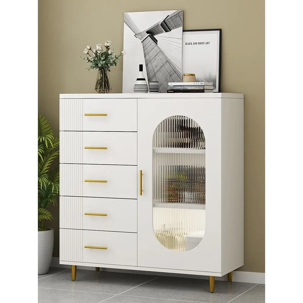 #Simple And Modern Storage Cabinet, Living Room Against The Wall, Household Storage Cabinet, Rock Board Cabinet, Drawer Cabinet