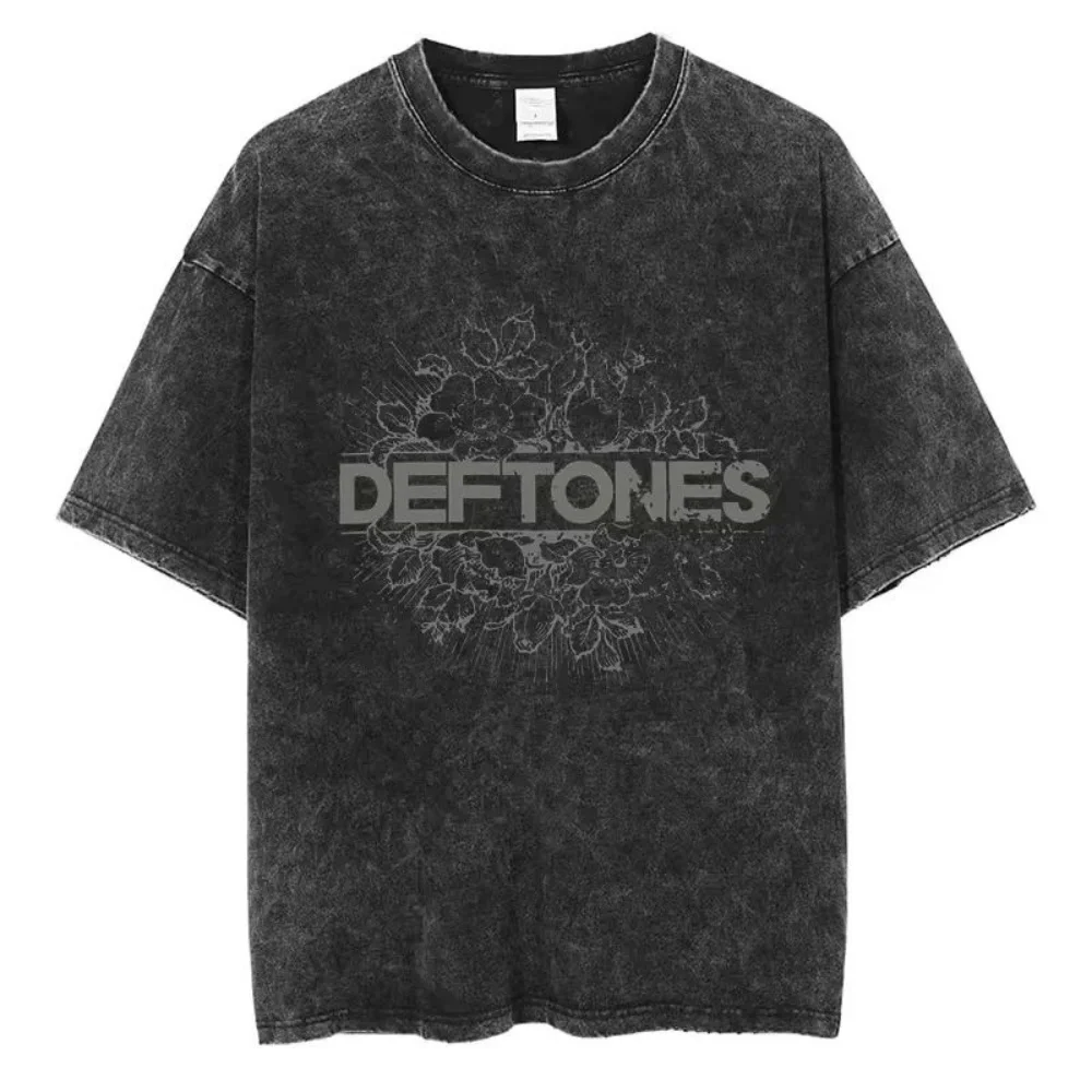 

Новая футболка в стиле хип-хоп Deftones с короткими рукавами и круглым вырезом Y2k, мужская одежда, новинка в топе и футболках, мужская футболка Camisetas