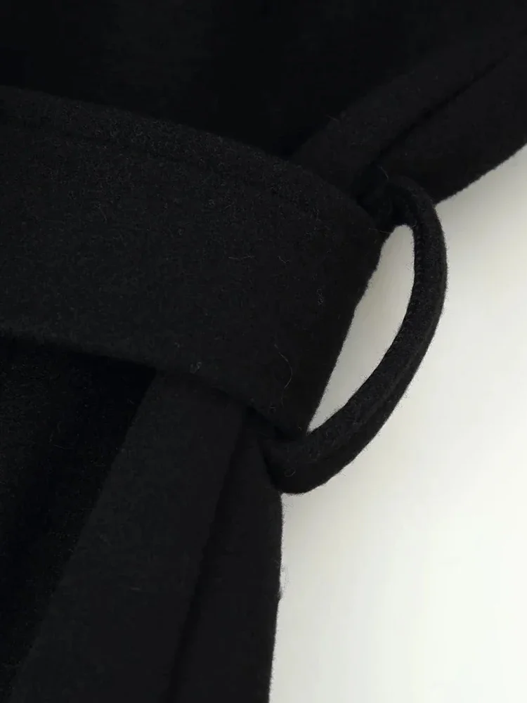 Fashion Warm Outwears Lady Women New Elegant Faux Fur Coat Women Lace Up Lapel Full Sleeves Fluffy Jackets