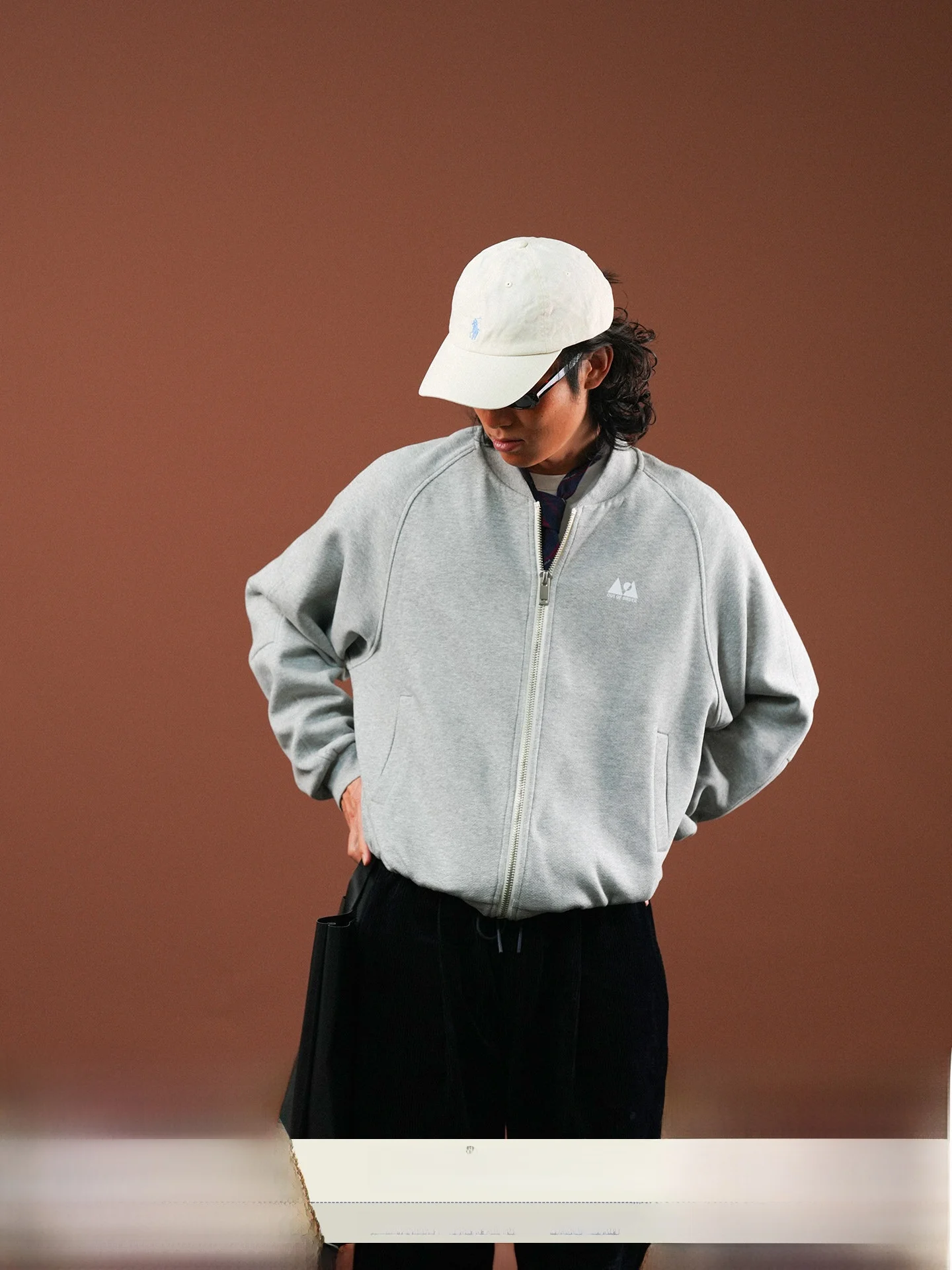 O3PARK Retro American Style Fleece Lined Short Baseball Jacket Sweatshirt Open Cardigan Outerwear for Youth Casual Autumn Winter