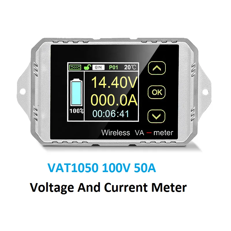 

VAT1200 100V 200A измеритель напряжения и тока Coulomb, стандартная емкость, кулометр, дисплей уровня мощности/Тест беспроводной