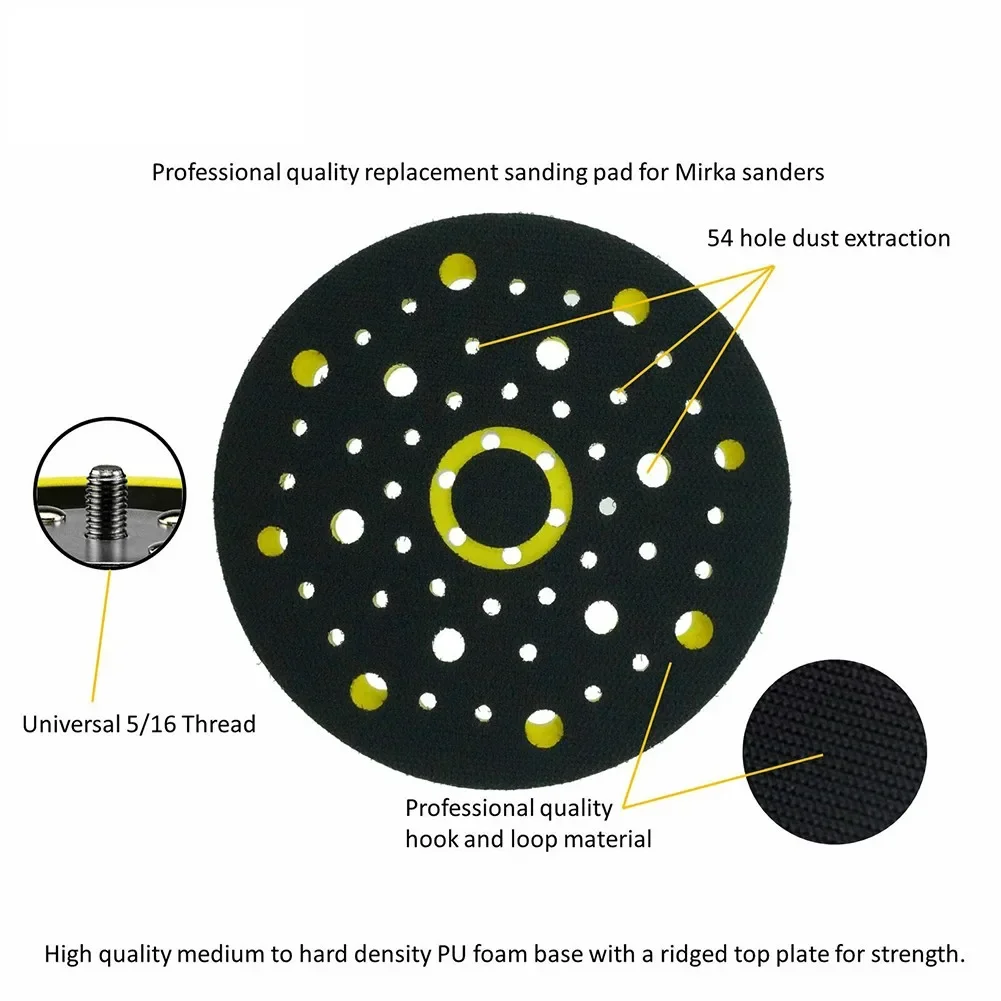 6" 150mm 54Holes Sander Backing Pad Hook&Loop Sanding Pads With 5/16" Thread Sanding Disc Holder Sander Pad For CEROS DEROS