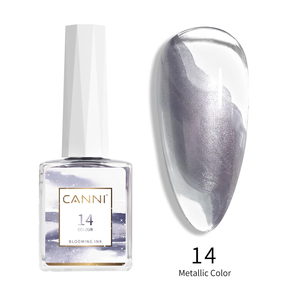 CANNI Silber Golden Pink Rose Blooming Liquid Air Dry Nail Art Design Venalisa Wasserfarbe Tinte Raucheffekt Malerei Nagellack – Detail 7