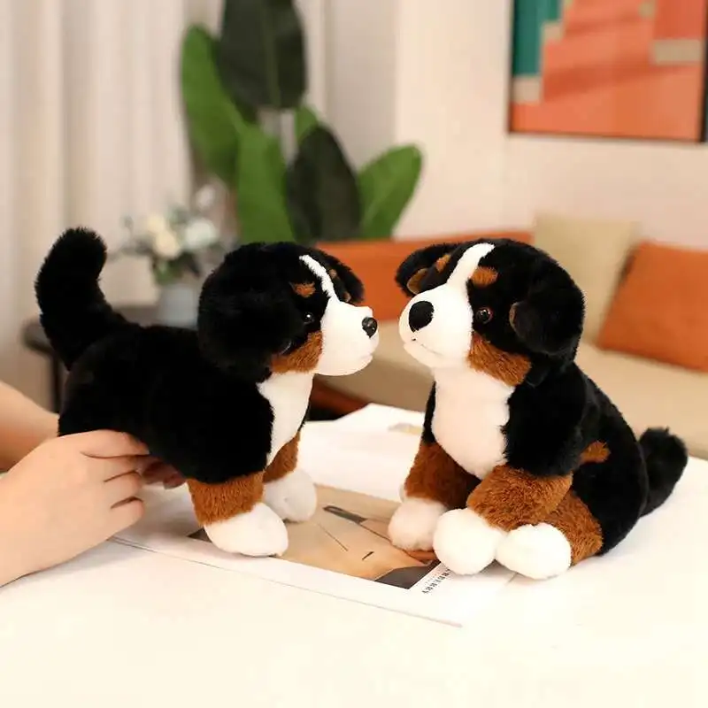 

Adorable Bernese Mountain Dog Plush Toy Stuffed Animals Doll Three Postures Sit ,Stand,Down Kid Birthday Doll Home Decor